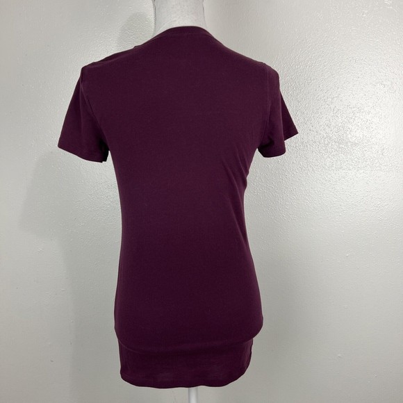 Pink Victoria's Secret Shirt Women Medium Purple Short Sleeve V-Neck Sleepwear - Picture 4 of 13